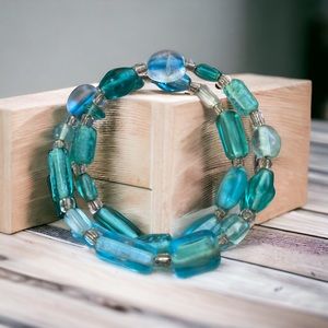 Seaglass spiral bracelet